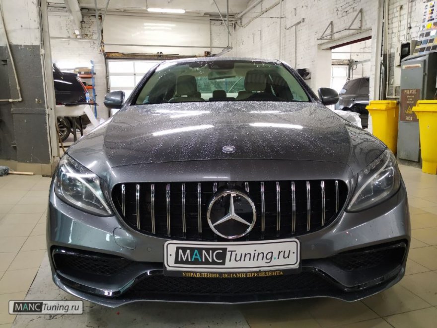 Обвес AMG 63 и решетка GT для Mercedes C-class W205