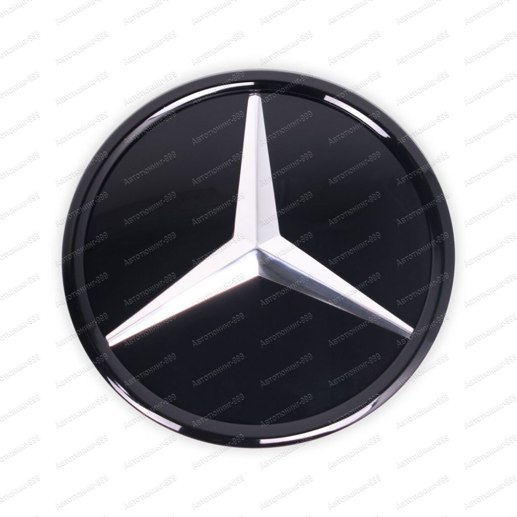 Эмблема звезда на Mercedes E-klass (W 212) черная (2009-2013)