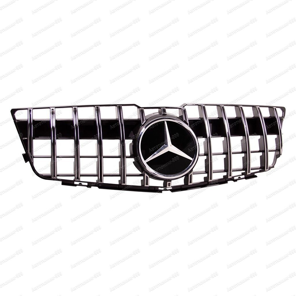 решетку GT на Mercedes GLK (X 204) хром (2008-2012) + эмблема