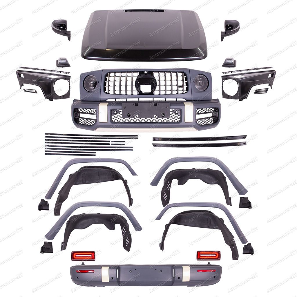 Рестайлинг 6.3 AMG на Mercedes G-klass (W 463) с капотом и крыльями (полный)